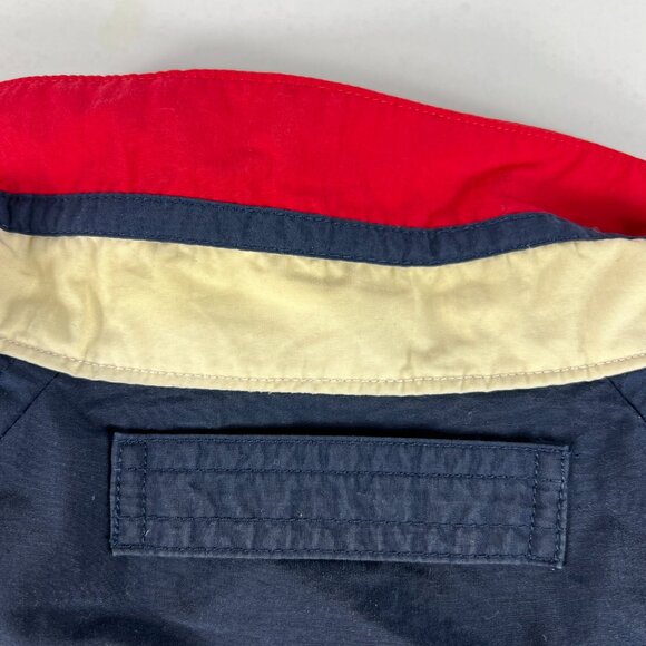 VTG Nautica Challenge Jacket Medium Blue Faded 1/4 Zip Pullover Windbreaker - Picture 13 of 16